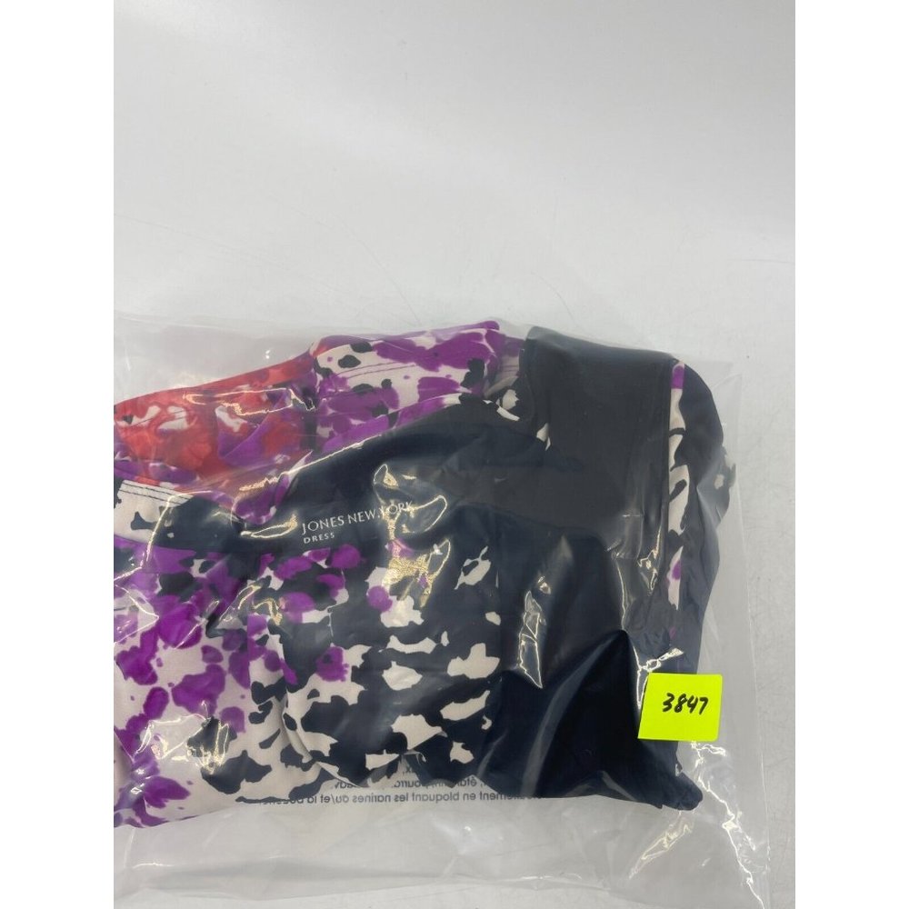 Jones New York Women's Black Sleeveless Color Splash Party Cocktail Dress Sz 6 - Picture 13 of 13